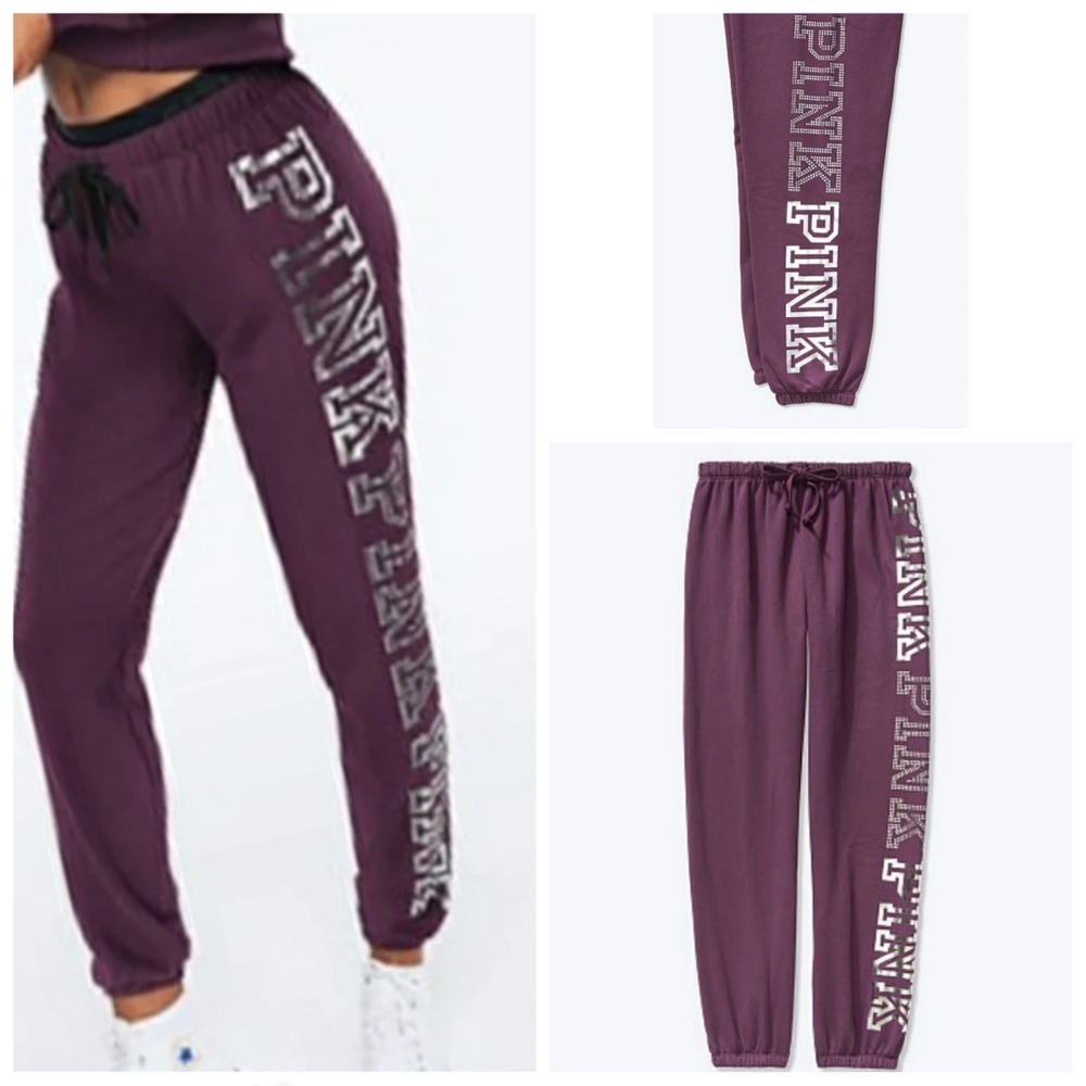 Pink Shine Lounge Classic pants relaxed Leg sz-M